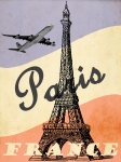 Stampa di viaggio vintage Parigi