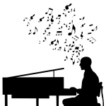 Zongora, játékos, jazz, zene