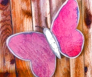 Rosa Schmetterlings-Dekoration