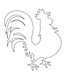 Rooster Outline Clipart