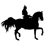 Samurai cavalgando cavalo