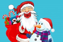 Papá Noel y el hombre de hielo