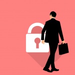 Segurança, privacidade, ícone de cadeado
