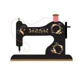 Sewing Machine Retro Clipart