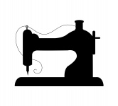 Máquina de coser vintage silueta