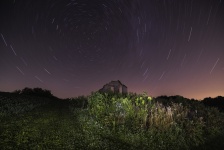 Star Trails Above The Ruins