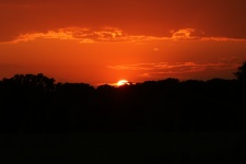 Sunset in Oklahoma Countryside