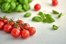 Tomatoes, Basil, Food, Tomato,
