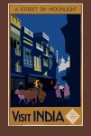 Cartel vintage de viajes India