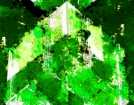 Triangolo verde sfondo moderno