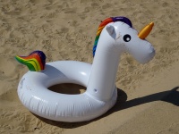 Anello da nuoto spiaggia unicorno