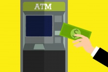 Med hjälp av ATM-maskin