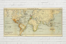 Vintage Karte der Welt