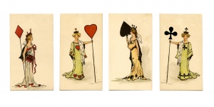 Vintage Spielkarten Queens
