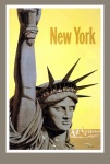 Weinlese-Reise-Plakat New York