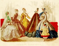 Vintage Victoriaanse vrouw mode