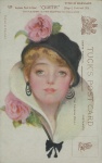 Femeie Beautiful Vintage Carte poștală