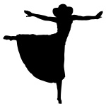 Vrouw dansen silhouet Clipart