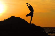 Yoga Silhouette Sonnenaufgang Meditation