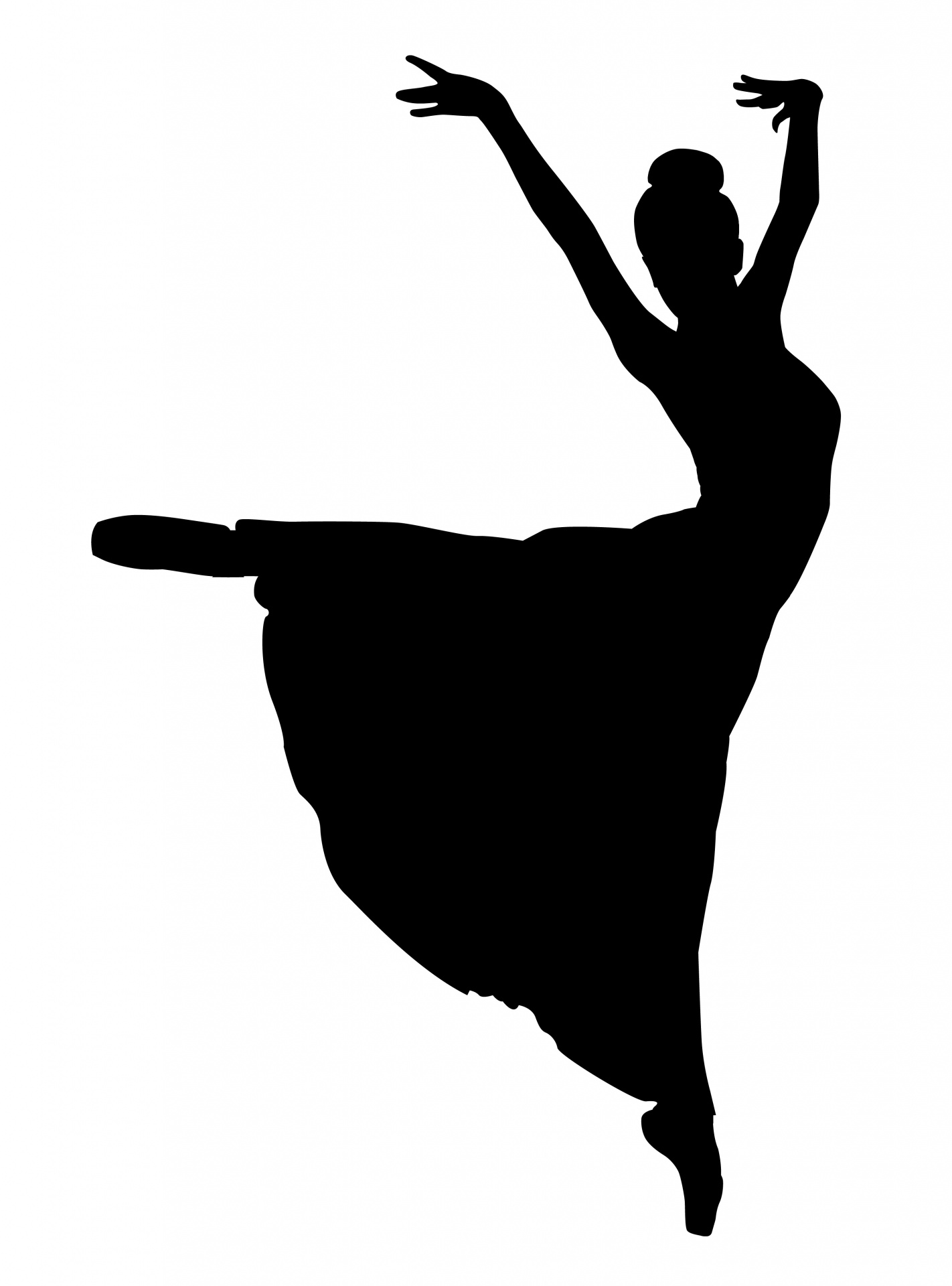 Download Ballet Dancer Silhouette Clipart Free Stock Photo - Public Domain Pictures
