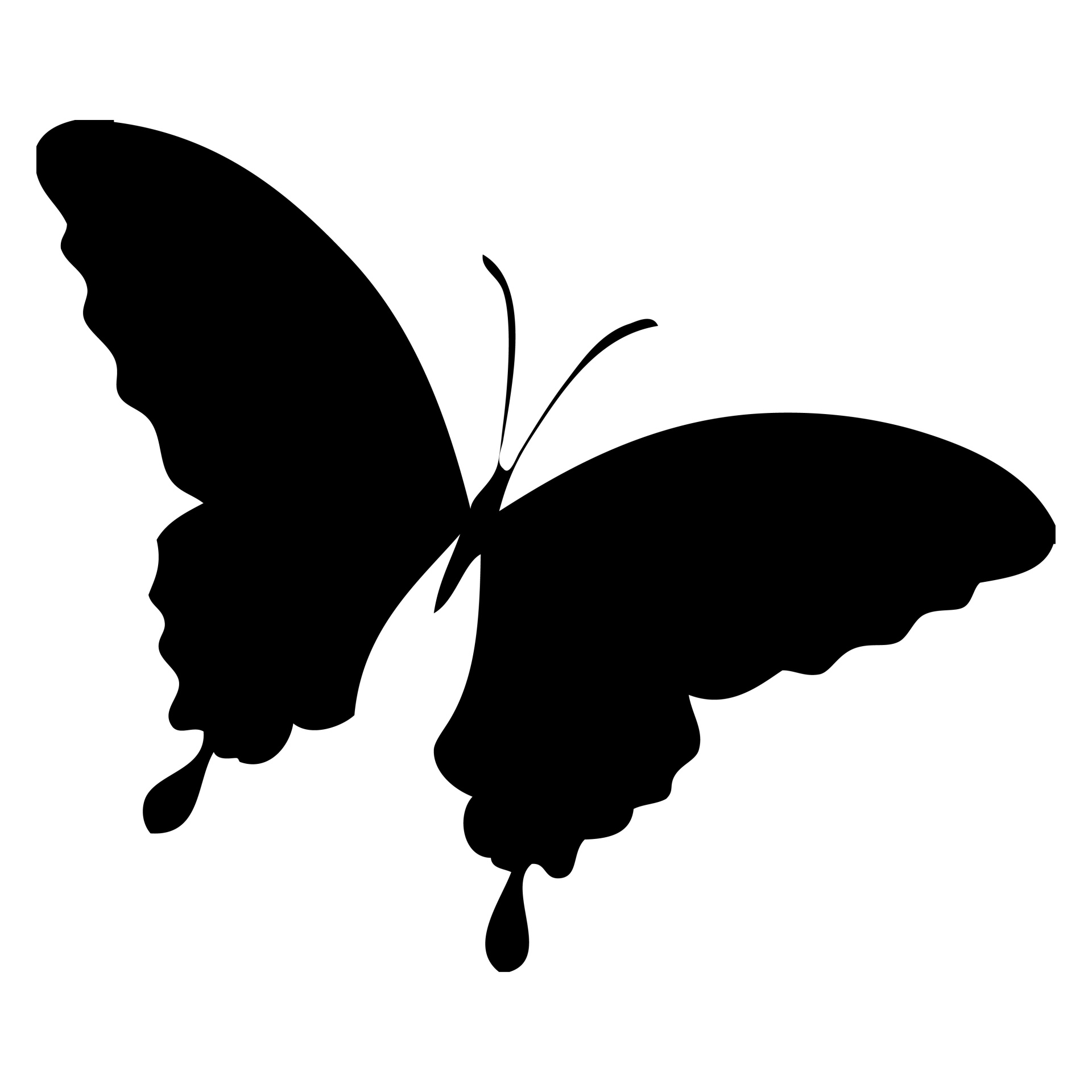Schmetterlings-Silhouette Clipart