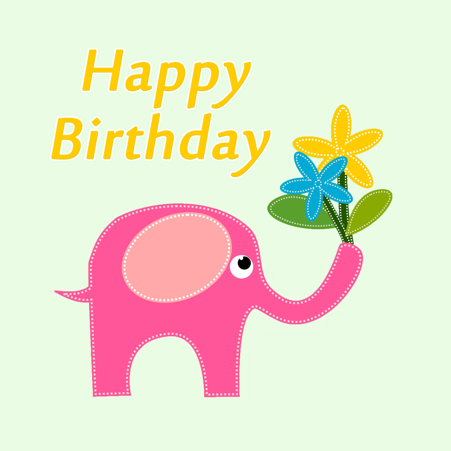 elephant-birthday-card-free-stock-photo-public-domain-pictures