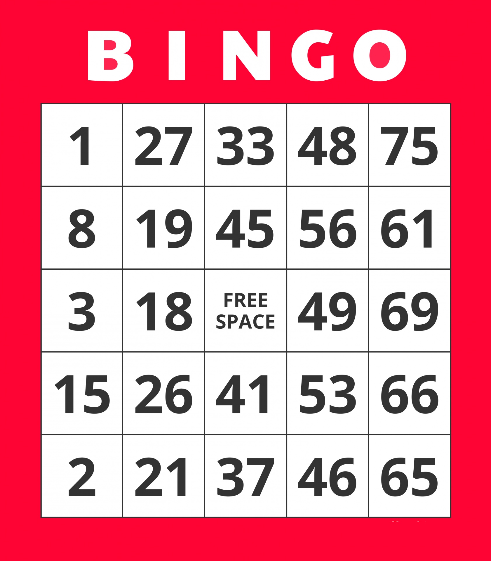 Bingo Karte
