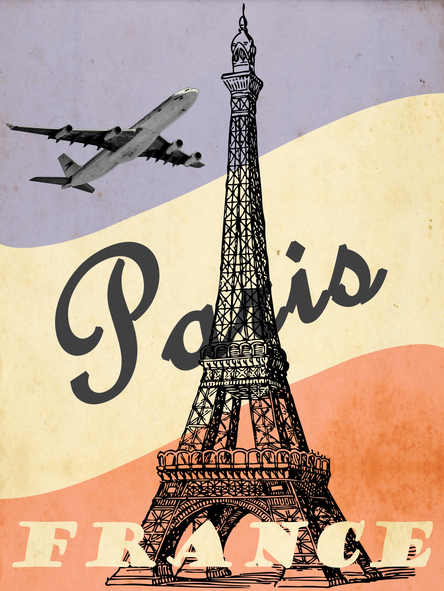 Parijs Vintage reisafdrukken