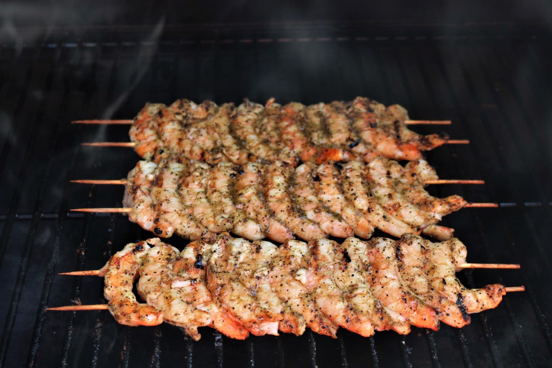 Skewered Shrimp On Grill Free Stock Photo - Public Domain Pictures