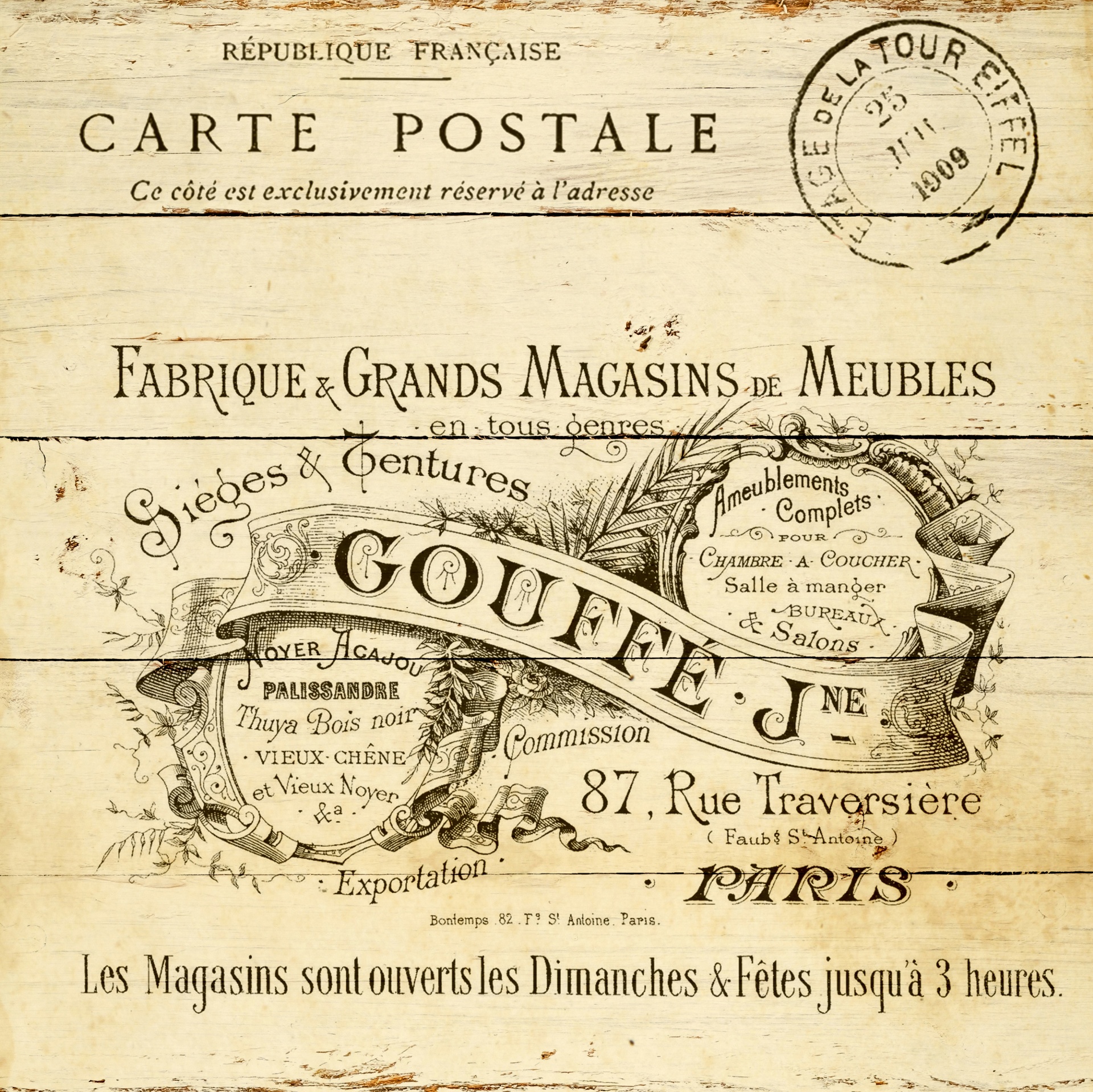 Vintage French Typography Backdrop Free Stock Photo - Public Domain