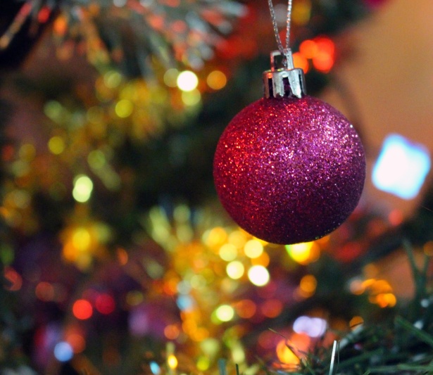 Festive Background Baubleson Tree Free Stock Photo - Public Domain Pictures