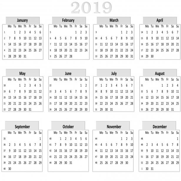 Calendar 2019 Free Stock Photo - Public Domain Pictures