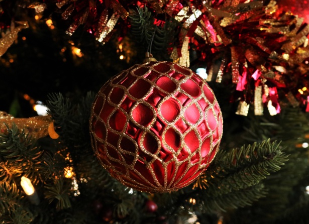 Red And Gold Christmas Ornament Free Stock Photo - Public Domain Pictures