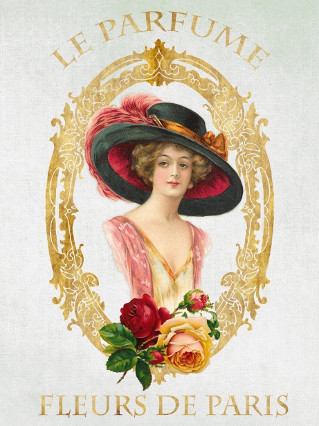 Image result for public domain vintage roses paris