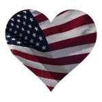 Amerikanska flaggan hjärta