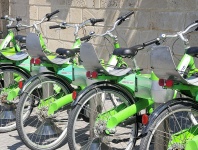 Анти-загрязнение зеленых велосипедов