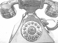 Ancien téléphone 1940-1950