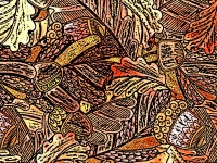 Autumn Acorns And Leaves Background