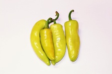 Banana Peppers Isolated On White