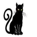 Zwarte kat Clipart