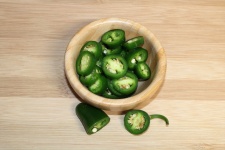 Bowl of Sliced Jalapeno Peppers