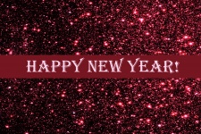 Borgogna Glitter Happy New Year