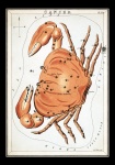 Cancer Vintage Zodiac művészeti nyomtatá