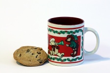 Karácsonyi csésze és a Cookie fehér
