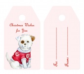 Karácsonyi kutya ajándék címke