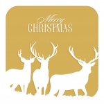 Crăciunul Reindeer Cut Out Card