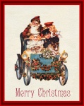 Kerst Santa Vintage kaart