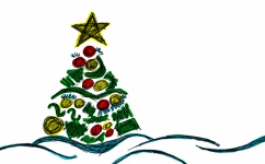 Vánoční, strom, dekorace,