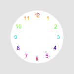 Clock Face Numbers Kleurrijk