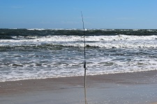 Fishing Pole At The Beach